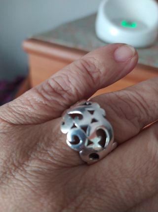Anillo plata círculos - 19mm