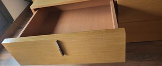 Mueble TV madera - 3 cajones y mesa 