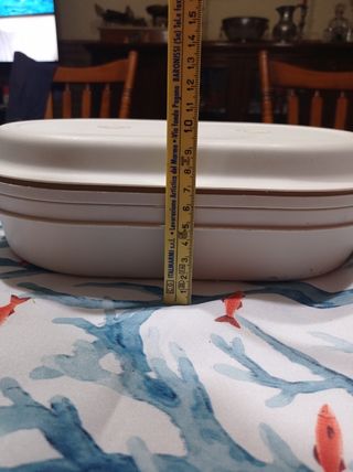 Set 3 vassoi / contenitori Tapperware beige