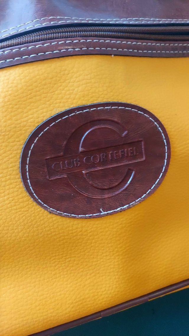 Bolsa viaje unisex marrón-amarilla