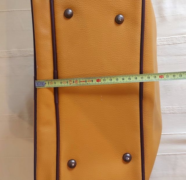 Bolsa viaje unisex marrón-amarilla