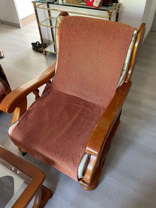 Sofá 3 plazas y 2 individuales de madera