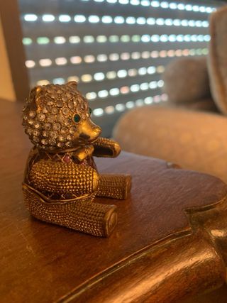 Osito joyero esmaltado con cristales