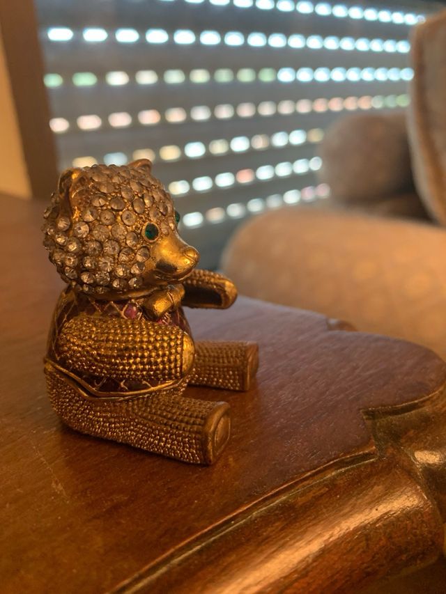 Osito joyero esmaltado con cristales