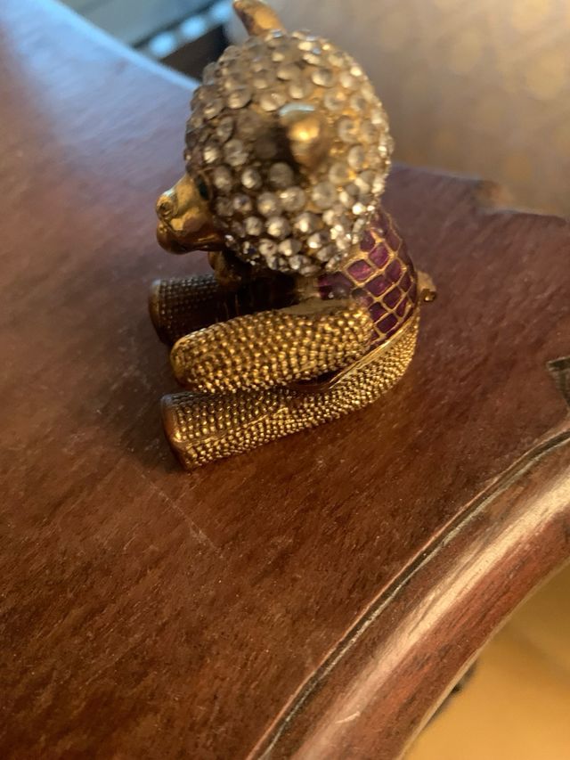 Osito joyero esmaltado con cristales