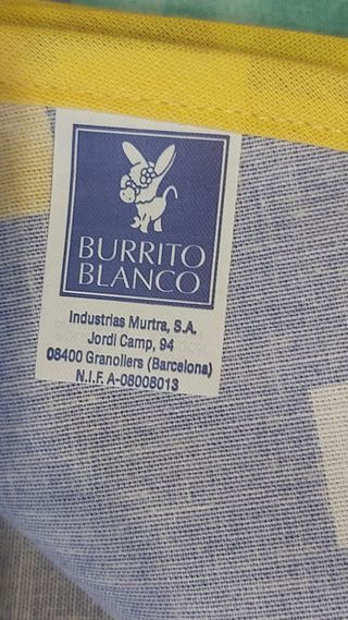 Mantel refondo BURRITO BLANCO  con 6 servilletas