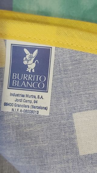 Mantel refondo BURRITO BLANCO  con 6 servilletas