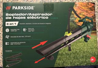 Soprador/Aspirador Parkside 2600w - novo