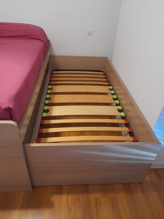 Cama nido compacta | madera beige