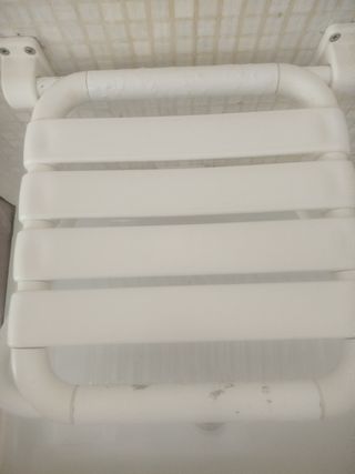 Silla ducha plegable blanca