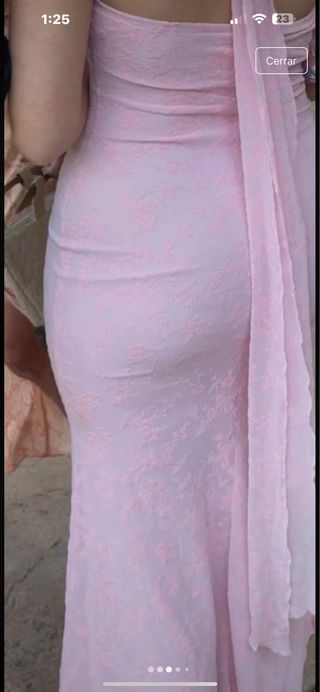 Vestido rosa elegante 

