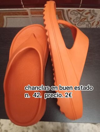 Chanclas goma naranja nº 42