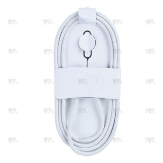 Cable USB-C a USB-C (100cm, 60W) tejido blanco