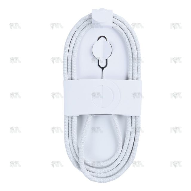 Cable USB-C a USB-C (100cm, 60W) tejido blanco