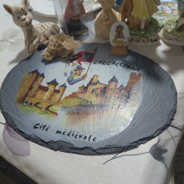 Postal pizarra Carcassonne