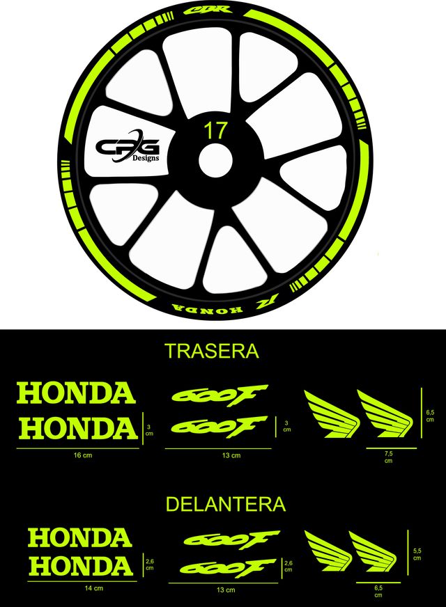 Pegatinas llantas Honda CBR 600F