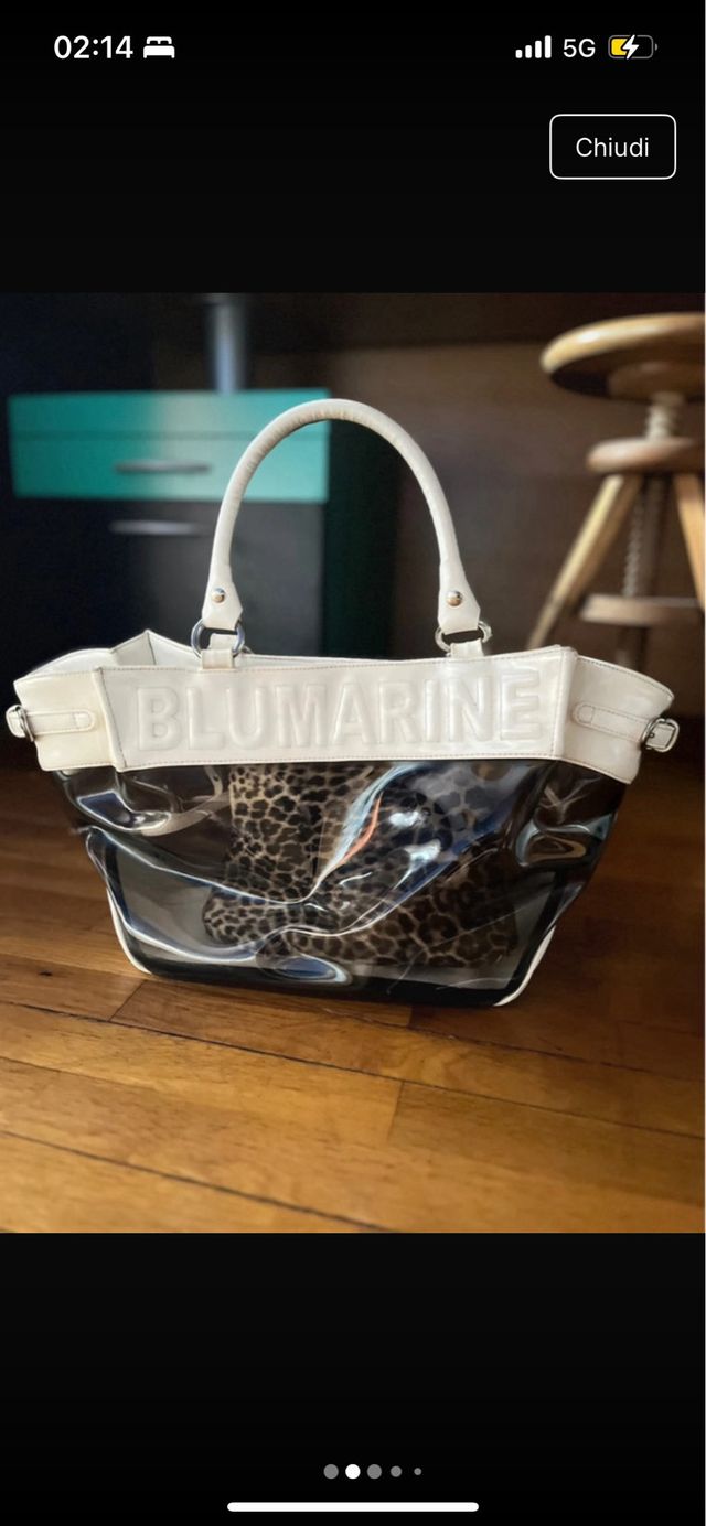 Blumarine: borsa shopping trasparenza