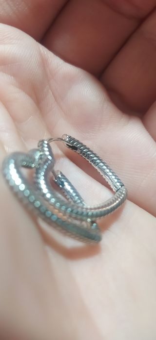 Pendientes Pandora corazón plata