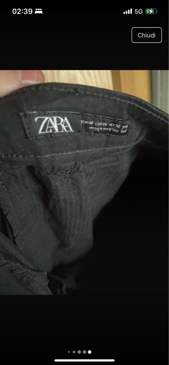 Pantaloni Uomo Neri Tg.L Zara