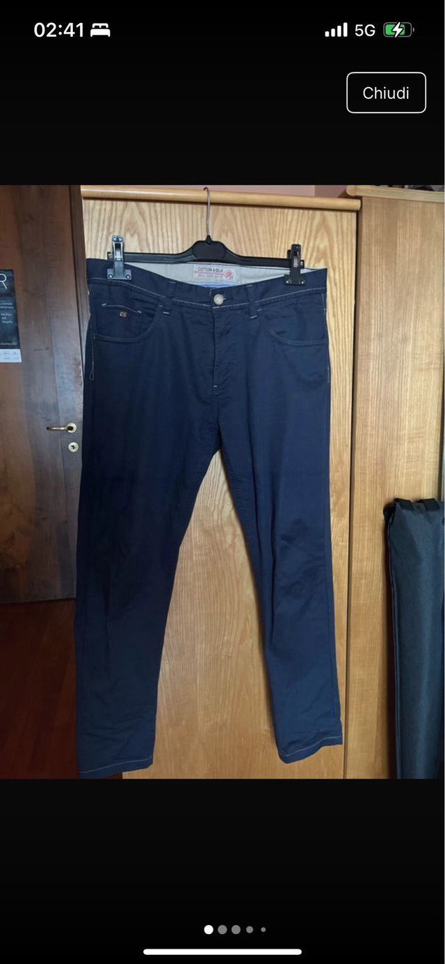 Pantaloni Uomo Regular Blu marca Cotton&Silk