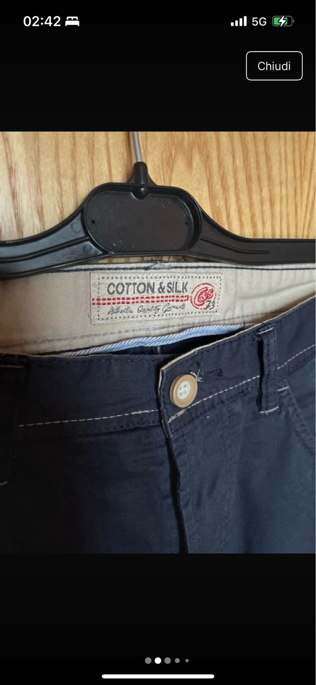 Pantaloni Uomo Regular Blu marca Cotton&Silk