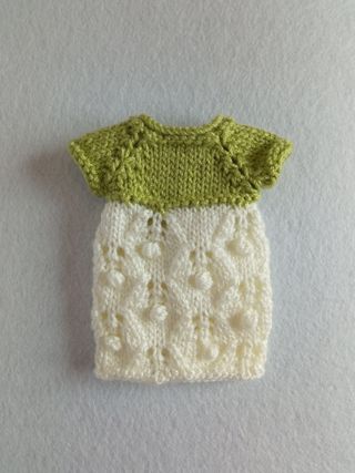 Vestido manga corta bicolor verde y blanco -Blythe