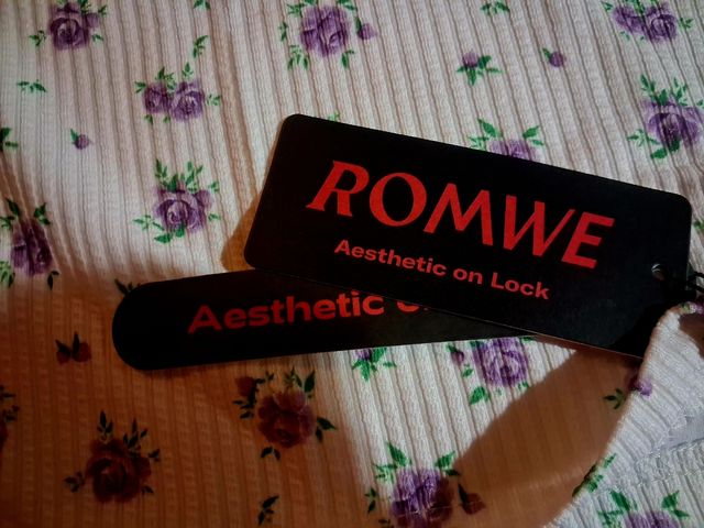 Romwe Top - Bianco Floreale