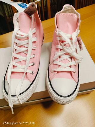 Converse altas rosa