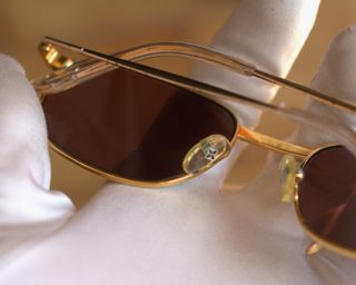 Occhiali Cartier vintage oro marroni