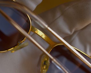 Occhiali Cartier vintage oro marroni