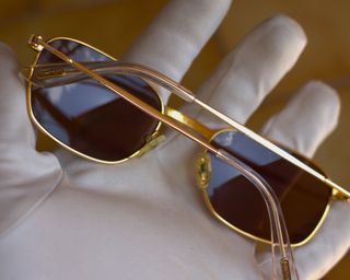 Occhiali Cartier vintage oro marroni