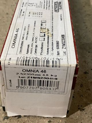 Electrodos Omnia 46 Inox 2.5x350mm