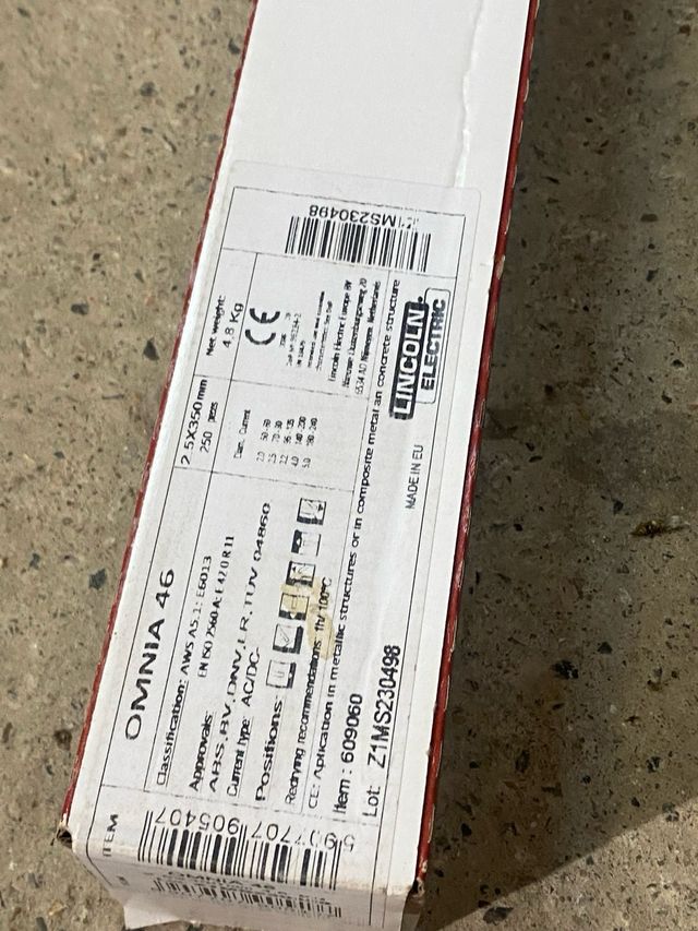 Electrodos Omnia 46 Inox 2.5x350mm