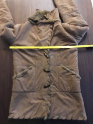 Giacca in pelle scamosciata marrone