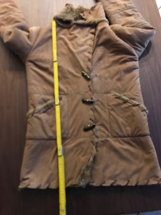 Giacca in pelle scamosciata marrone