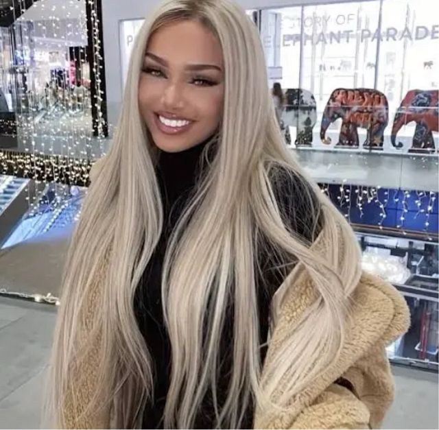 Peluca rubia larga - Cabello liso