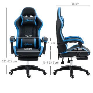 Sedia da Gaming con Altezza Regolabile e Schienale