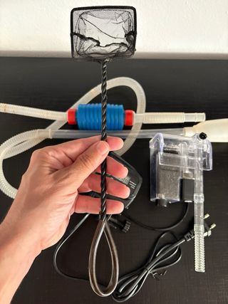 Accesorios pecera: filtro, sifón