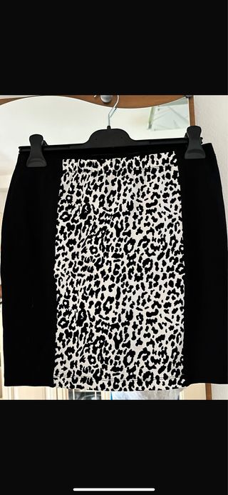 Gonna leopardo - bianca e nera