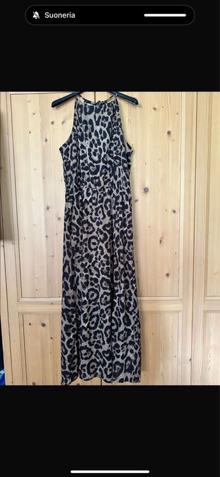 Vestito lungo stampa leopardo