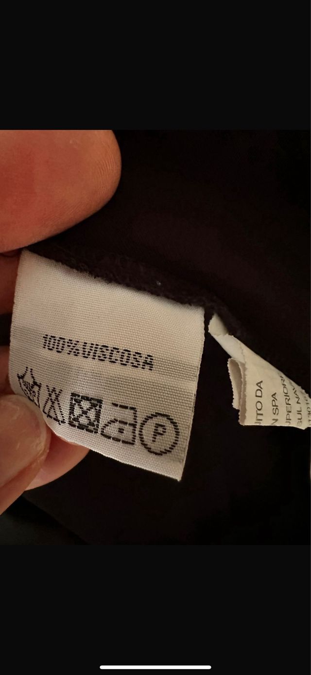 Completo vintage viscosa nero marrone