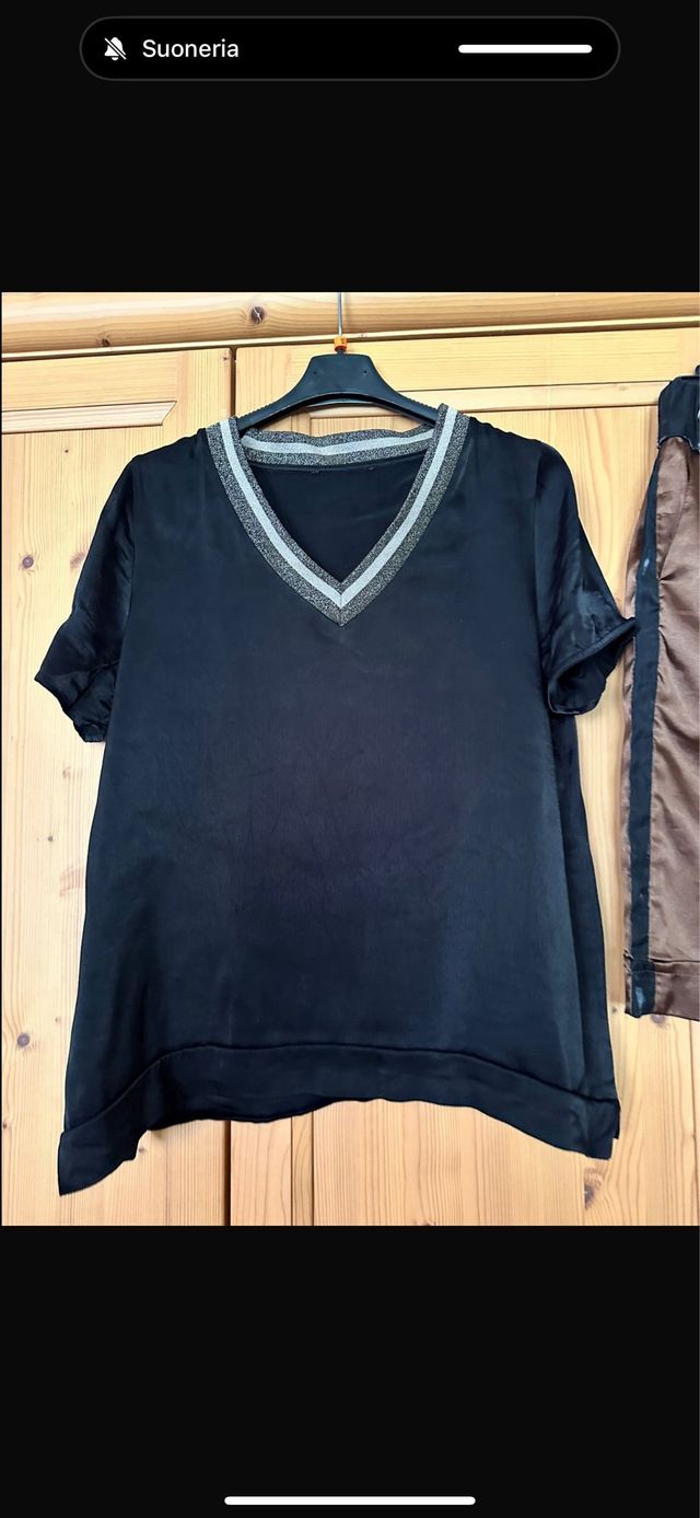 Completo vintage viscosa nero marrone