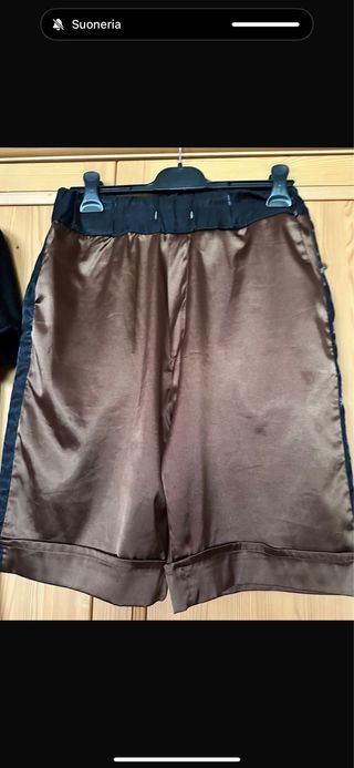 Completo vintage viscosa nero marrone