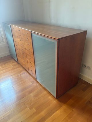 Mueble TV madera & cristal