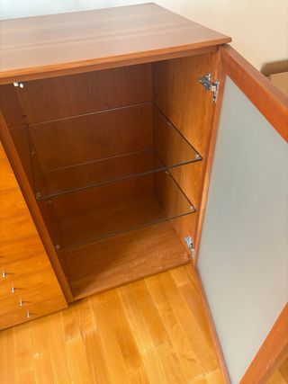 Mueble TV madera & cristal
