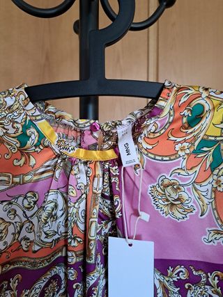 Blusa Mango estampada multicolor
