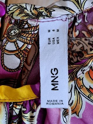 Blusa Mango estampada multicolor