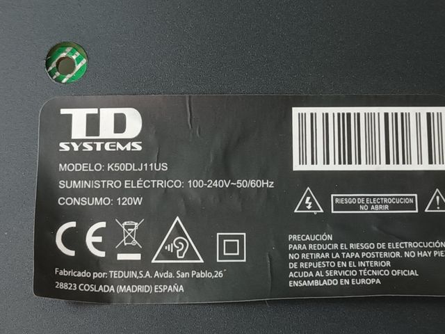 Kit 4 tiras LED DE TV TD SYSTEMS K50DLJ11US