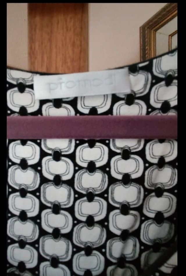 Vestido blanco y negro - Talla M