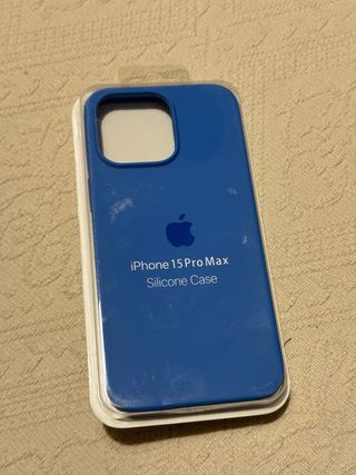 Funda Silicona iPhone 15 Pro Max Azul